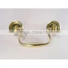 Polished Brass Drop Bar Cabinet Handles thumbnail-1