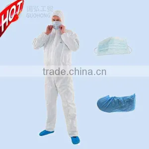 Hot pp Non-woven Hooded Disposable Safety Coverall Working Clothes thumbnail-3
