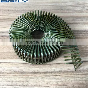 China Factory Customized 1M 2M 3m Smooth Shank 90 Degree Right Angle Copper Wire Pin Belt, Nails Belt thumbnail-5