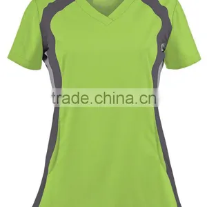 White Cross Scrubs Color Contrast Mixer Side V Neck Stretch Women Doctor Hospital Sport Tops Supplier China thumbnail-3