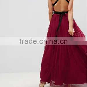 Guangzhou Latest Cheap Clothing Cross Back Maxi Dress Sexy Good Night Photos thumbnail-2