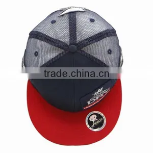 Racing Red Flat Brim Snapbacks Wholesale Mesh Hats thumbnail-6