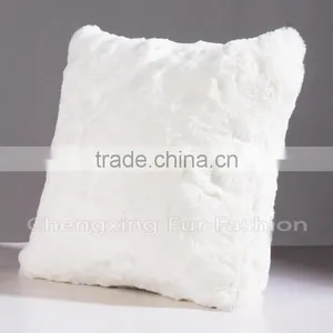 CX-D-44A Home Decoration Real Rex Rabbit Fur Sofa Cushions and Pillow thumbnail-1
