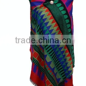 High Quality 2017 New Model Female Scarf Double-side Grid Printed Design Button With Hood Women Cloak thumbnail-6
