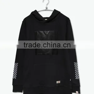 Cotton and Leather Hoodies Sportswear Manufacture thumbnail-2