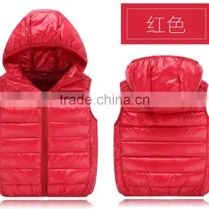 Wholesale Customize Cheap Kids Children Winter Down Vests and Clothes thumbnail-2