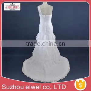 2017 China Manufacturer Customized Sleeveless Chiffon Pleated Skirt Wedding Dress thumbnail-3