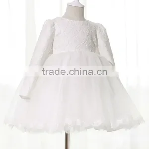 Ages 2-16years Long Sleeve Lace Dress Tutu Dress Princess Dress With Bow 2016 thumbnail-1