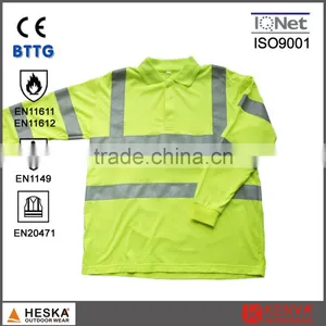 Reflective Modacrylic Fireproof Workwear Retardant Polo Flame Shirt thumbnail-1