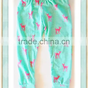 Baby Girls Leggings Mint Deer Leggings Pants Trousers Cyan thumbnail-1