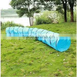 Long Blue Oxford Cat Tunnel With Handing Bag for Pets Traning Toy thumbnail-2