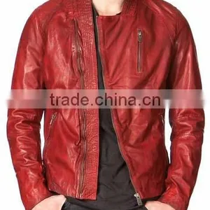 Bike Leather Jacket Hight Quality Sheep Skin Slim Fit thumbnail-6