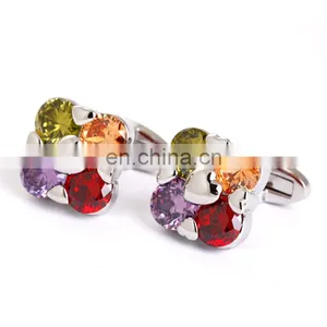 Wedding Cufflinks Colorful Crystal Luxury Style for Shirt thumbnail-1