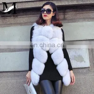 New Fashion Genuine Fox Fur Vest Women Formal Waistcoat For Women Waistcoat Designs For Girls thumbnail-6