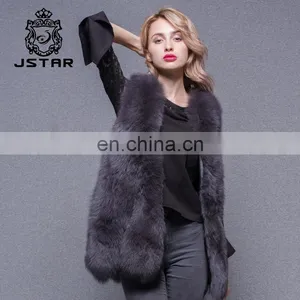 New Products Women Winter Fox Fur Gilet Real Fur Vest thumbnail-1