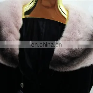Original Import Mink Fur Coat Jacket New Dyed Fashion Woman Best Selling Long Mink Fur Coat thumbnail-6