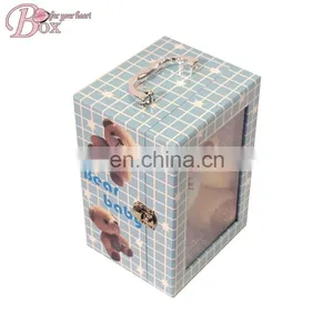Customized HIgh Quality PVC Window Metal Lock Cardboard Suitcase Box thumbnail-4