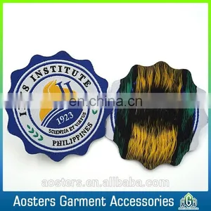 Wholesale Custom Private Woven Patches School Uniform Logo Name Badge thumbnail-3