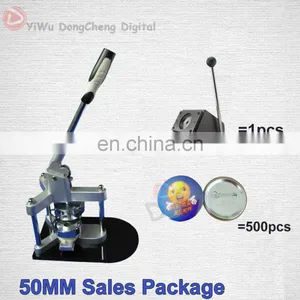 Great Promotion for 2"50MM Badge Maker Button Machine+500 Sets Metal Pin Back+Paper Cutter / 50MM Sales Package thumbnail-1