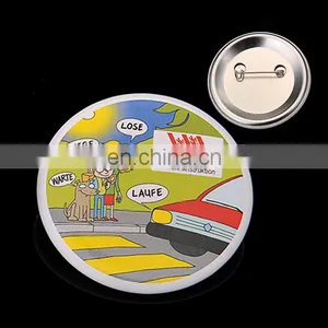 High Quality Round Button Badge With Safety Pin / Tin Plate Buttons Badges / Button Pin thumbnail-4
