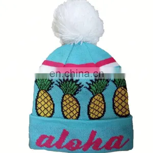 Wholesale Custom Acrylic Knitted Beanie With Logo Embroidery thumbnail-3