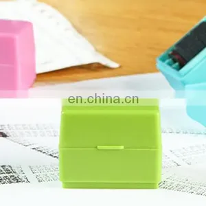 Online Parcel Good Package ID Document Mask Identity Theft Roller Mini Square Stamp thumbnail-2