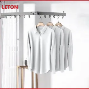 Fashionable Wall Mounted Foldable Telescopic Clothes Drying Hanger thumbnail-2