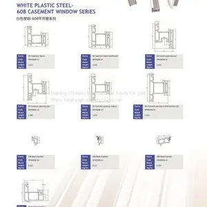 White Color 60B Casement Plastic Profiles Series thumbnail-5