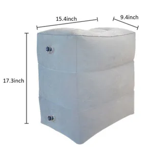 Professional Supply of Square Flocking Inflatable Rest Footstool thumbnail-3