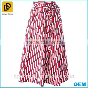 2017 New Summer Design Maxi Long Printing Cotton Skirts for Women thumbnail-4