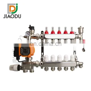 PEX Stainless Steel Radiant Manifold Water Mixing Control Center for Floor Heating Heat System thumbnail-2