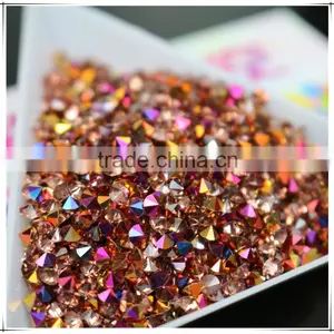 Top Quality Very Bright Nail Art Rhinestones Crystal AB Clour Silver Flatback Non Hotfix Rhinestones for DIY Nails Decoration thumbnail-4