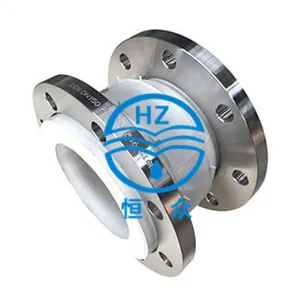 Food Grade White Rubber Expansion Joint, Stainless Steel Flange thumbnail-1