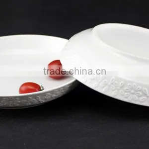 Porcelain Embossed Plate, 8" Porcelain Fruit Plate, Wholesale Porcelain Fruite Plates thumbnail-5