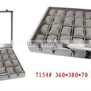 Portable Glass With Aluminum Watch Display Case thumbnail-1