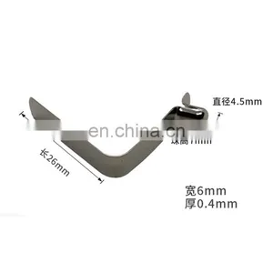 Custom 65Mn Steel V Shape Clip Double Button Clip for Tube thumbnail-1