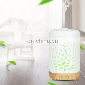 2021 New Copper Ultrasonic Aromatherapy Machine Essential Oil Wood Grain Cold Fog Humidifier thumbnail-1