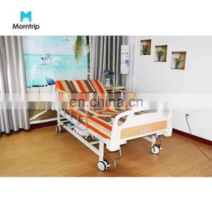 ABS Headboard 4 Cranks Best Price Manual Medical Hospital Bed With Toilet Hole thumbnail-3