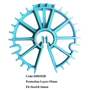 PE/PP 20/35mm Wheel Style Plastic Spacer Protective Layer of Reinforcing Steel Bar Applied in the Civil thumbnail-5