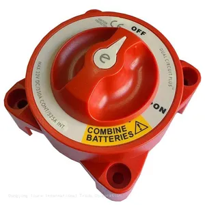 ISURE MARINE Boat Yacht Switch Panel Boat Fitting Windlass Deck Foot SwitchISURE MARINE Boat Single Circuit Selector Isolator Disconnect Rotary Battery Red Switch Single Circuit ON/OFF thumbnail-2
