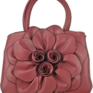 Flower Leather Top-Handle Bag Small Floral Shoulder Bag thumbnail-1