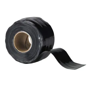 Silicone Self Fusing Self Bonding Repair Tape for Seal Radiator Hose Leaks Black thumbnail-1