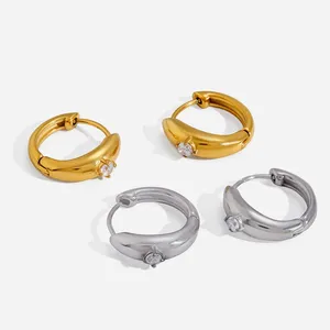 Elegant Water Drop Design Stainless Steel Vacuum Earrings for Daily Wear thumbnail-3