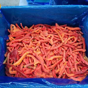 Bulk Supplier of IQF Frozen Red Pepper Slices - Premium Quality IQF Frozen Sweet Red Pepper Strips, IQF Frozen Red Capsicum, 5-7/7 thumbnail-2