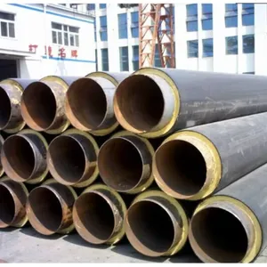 DN50‑DN1400 PU Pre‑insulated Steel Pipe HDPE Jacket Underground District Heating Thermal Insulation Pipe thumbnail-3