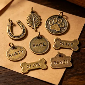 Personalized Engraving Pet Name Tag Anti-lost Metal Pet Tag Custom Logo Pet ID Nameplate For Dogs And Cats thumbnail-4