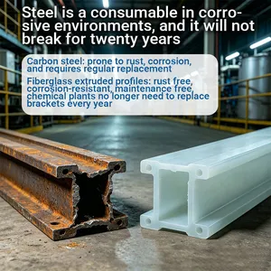 Lightweight Fiberglass Pultruded Profile Insulating FRP Support Profile for Electrical Engineering thumbnail-1