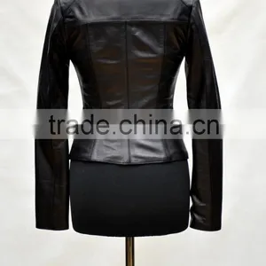 European Fashion Style Leather Jacket for Women thumbnail-2