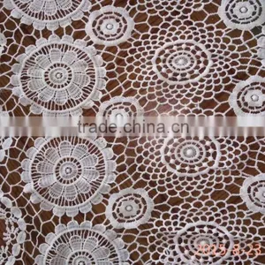 2016 Embroidery Polyester Full Lace/Milk Silk Water Soluble Full Lace Fabric For Garment Accessory thumbnail-3