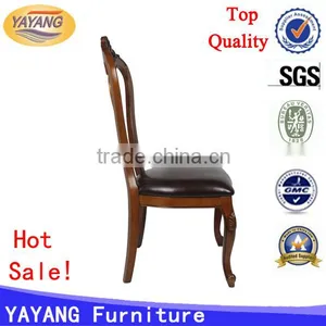 High Back European French Solid Chinese Back Antique Wooden Carving Dining Chair for Restaurant Used Dining Chair thumbnail-2